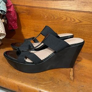 Charles by Charles David black wedge sandals